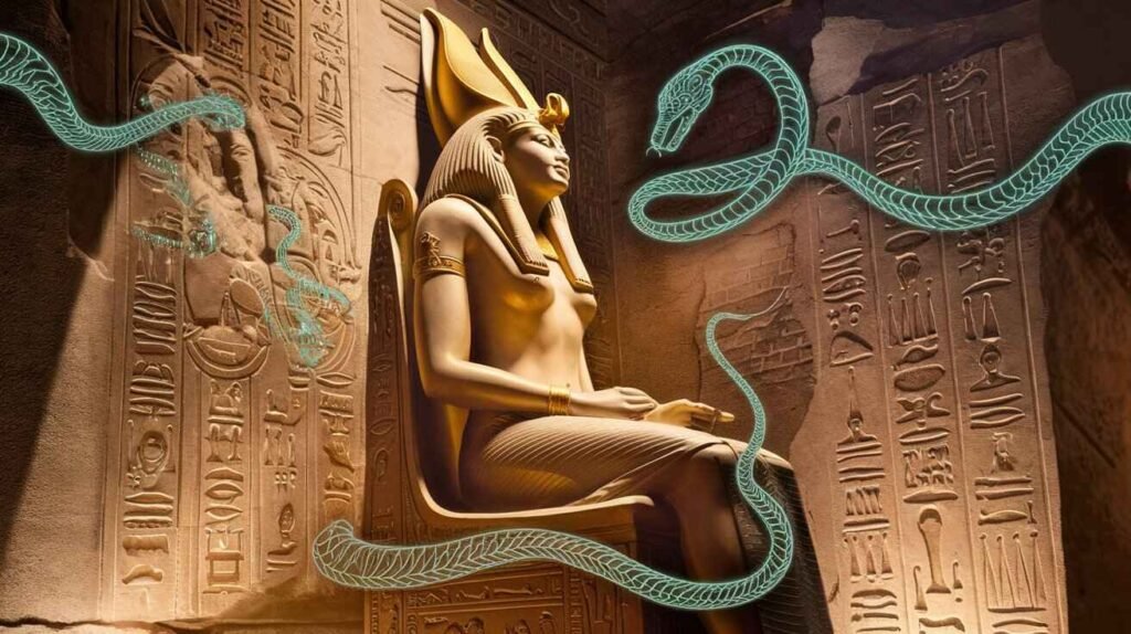 Egyptian Isis with Snake Symbols Pictures: Extension of the Hidden Relatedness